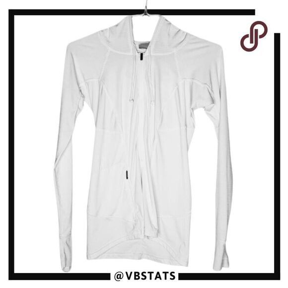 Athleta Women's Full Zip Hooded Activewear Jacket White Size Medium - Picture 1 of 6
